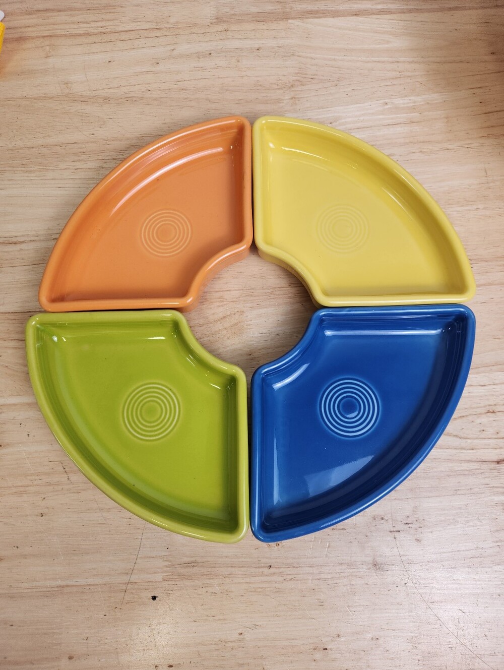 Fiesta Homer Laughlin China 4 PC Entertaining /Relish Set - Bright Colors